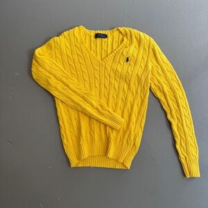 Ralph Lauren Yellow V-Neck Sweater